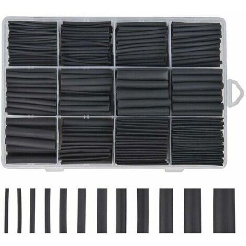 foto del prodotto lablanc guaina termorestringente nera 625 pezzi guaina termorestringente guaina termorestringente un assortimento di 8 misure 1 10 mm