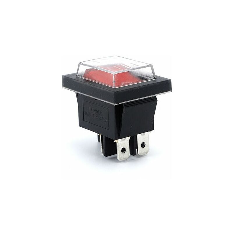 foto del prodotto lablanc interruttore a bilanciere on off con luce rossa da 3 pezzi con copertura impermeabile