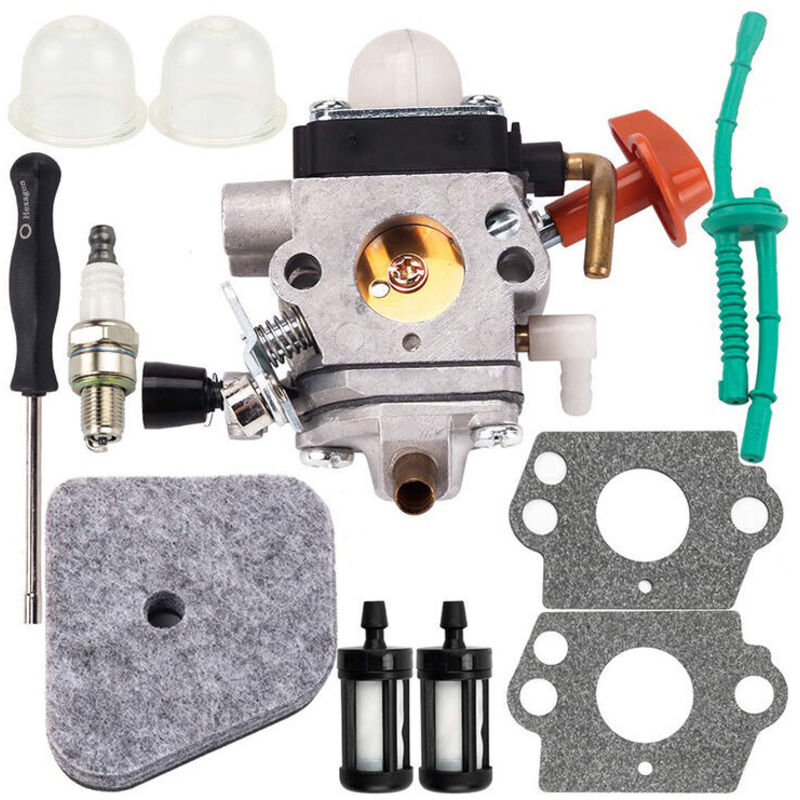 foto del prodotto lablanc kit carburatore per sthil fs87 fs90 fs100 fs110 fs130 hl95 hl100 ht100 ht101 km90 km100 km110 sp90 tagliasiepi 4180 120 0610 ricambio con
