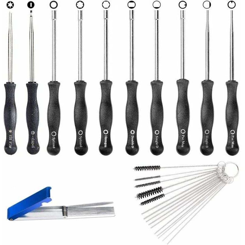 foto del prodotto lablanc kit di chiavi per la regolazione del carburatore per decespugliatore e motosega, confezione da 10 strumenti per la regolazione del