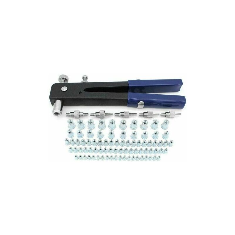 foto del prodotto lablanc kit di dadi per rivetti filettati per filettatura m3 m4 m5 m6 m8, 106 dadi per rivetti kit di dadi per rivetti