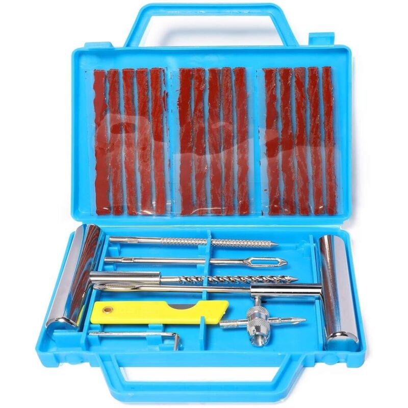 foto del prodotto lablanc kit di riparazione pneumatici da 22 pezzi, strumenti per la riparazione di pneumatici per impieghi gravosi e set di riparazione pneumatici