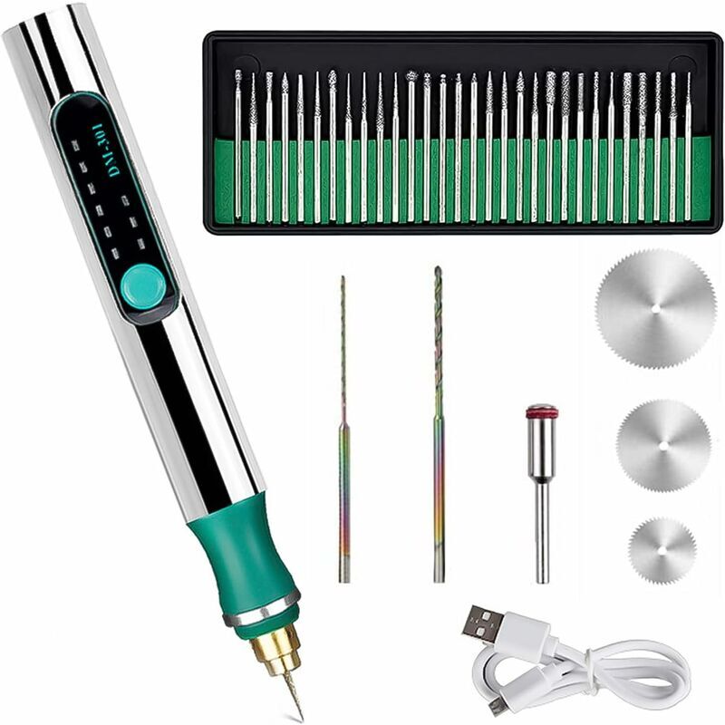 foto del prodotto lablanc kit di utensili per incisione elettrica ricaricabile tramite usb mini penna per incisione utensile rotante senza fili per intagliare