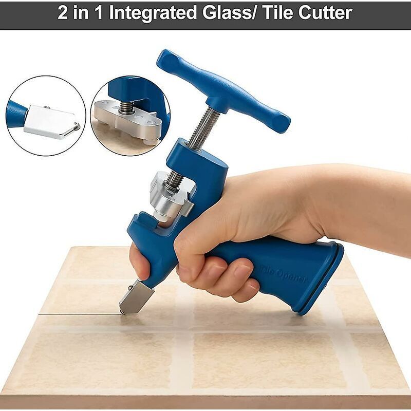 foto del prodotto lablanc kit tagliapiastrelle in vetro integrato 2 in 1, utensile da taglio professionale da 2 mm a 20 mm