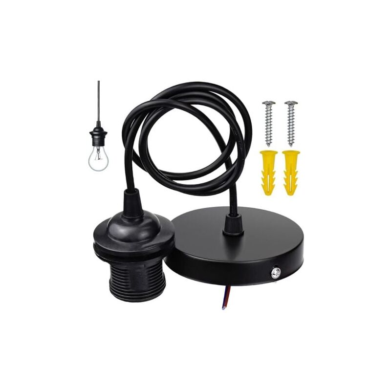 foto del prodotto lablanc lampada a sospensione con cavo e27, accessori per lampada a sospensione con cavo da 1 m per bar, caffetteria, negozio di abbigliamento,