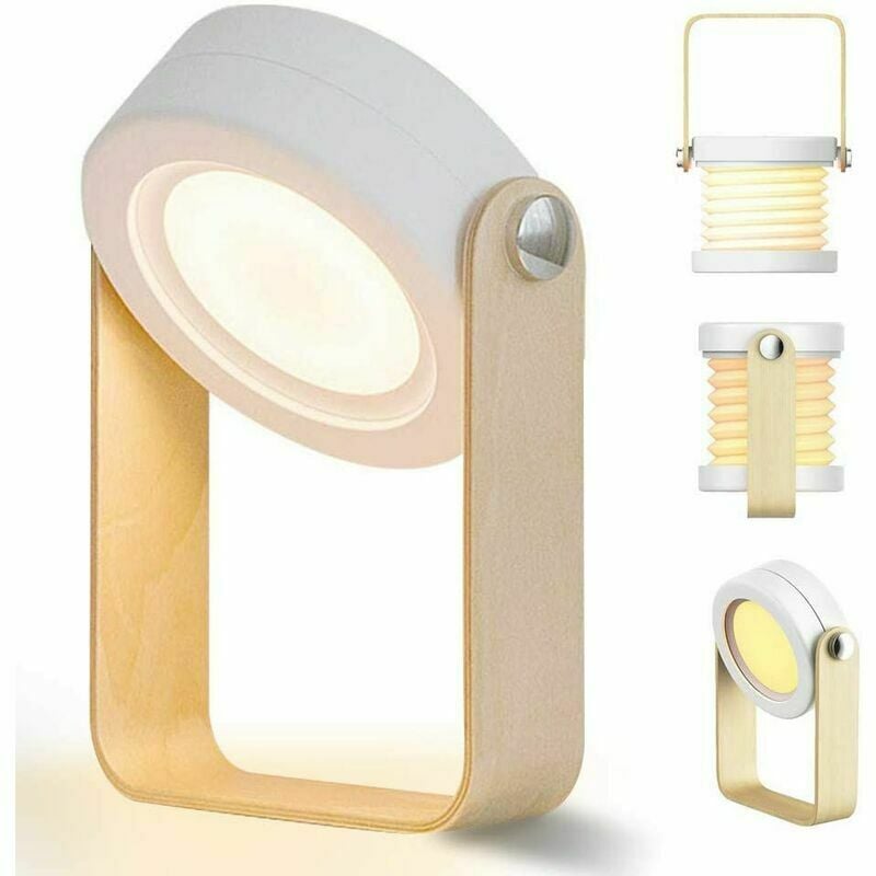 foto del prodotto lablanc lampada da comodino dimmerabile touch, lampada da comodino a led, luce notturna, lanterna, lampada da comodino vintage, 3 livelli di