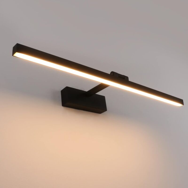 foto del prodotto lablanc lampada da specchio a led per bagno 50 cm, 12 w, 1170 lumen, applique da parete impermeabile ip44, girevole a 180 , moderna, bianco caldo