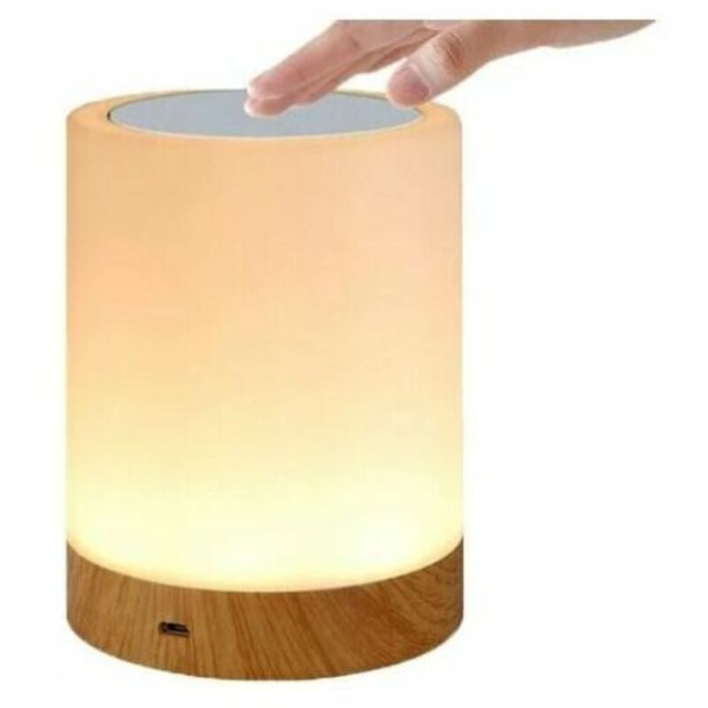 foto del prodotto lablanc lampada led touch per camera da letto, soggiorno, ufficio lampada da comodino con sensore rgb che cambia colore porta di ricarica usb