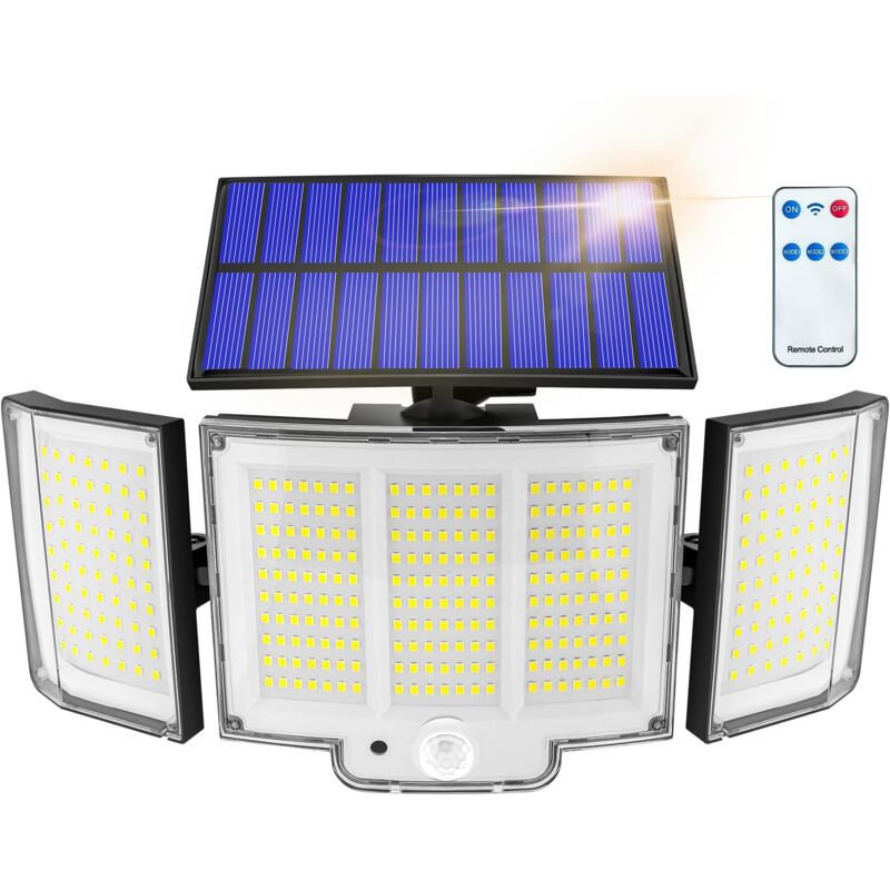 foto del prodotto lablanc lampada solare per esterni 1 unit 1500lm ip65 sensore 270 3 modalit illuminazione solare per esterni lampada solare per esterni potente