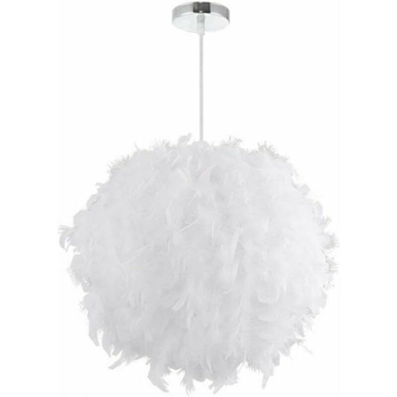 foto del prodotto lablanc lampadario a sospensione feather 30 cm e27 40w bianco, soleggiato