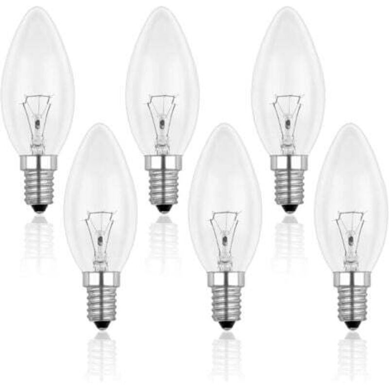foto del prodotto lablanc lampadina a candela trasparente e14 40w, lampadina a incandescenza dimmerabile, bianco caldo 2700k, 400lm, lampadina a fiamma, lampadine a