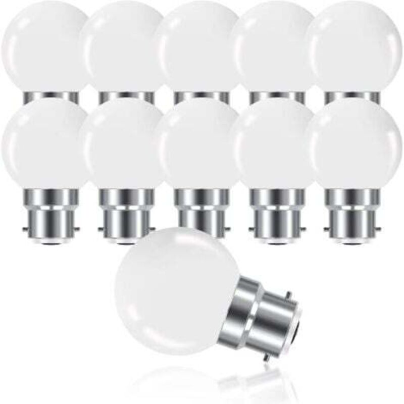 foto del prodotto lablanc lampadina led a baionetta b22 3w, lampadina a globo mini a forma di pallina da golf b22 g45, bianco caldo 3000k, 280lm, non dimmerabile,