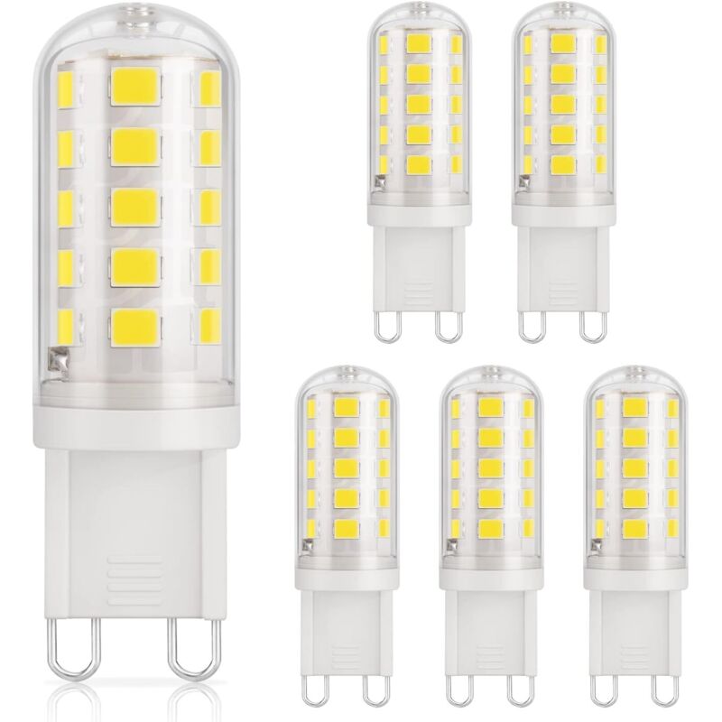 foto del prodotto lablanc lampadina led g9, 3w equivalente a una lampadina alogena da 40w, bianco freddo 6000k, 410lm, cri 85, non dimmerabile, 230v, risparmio