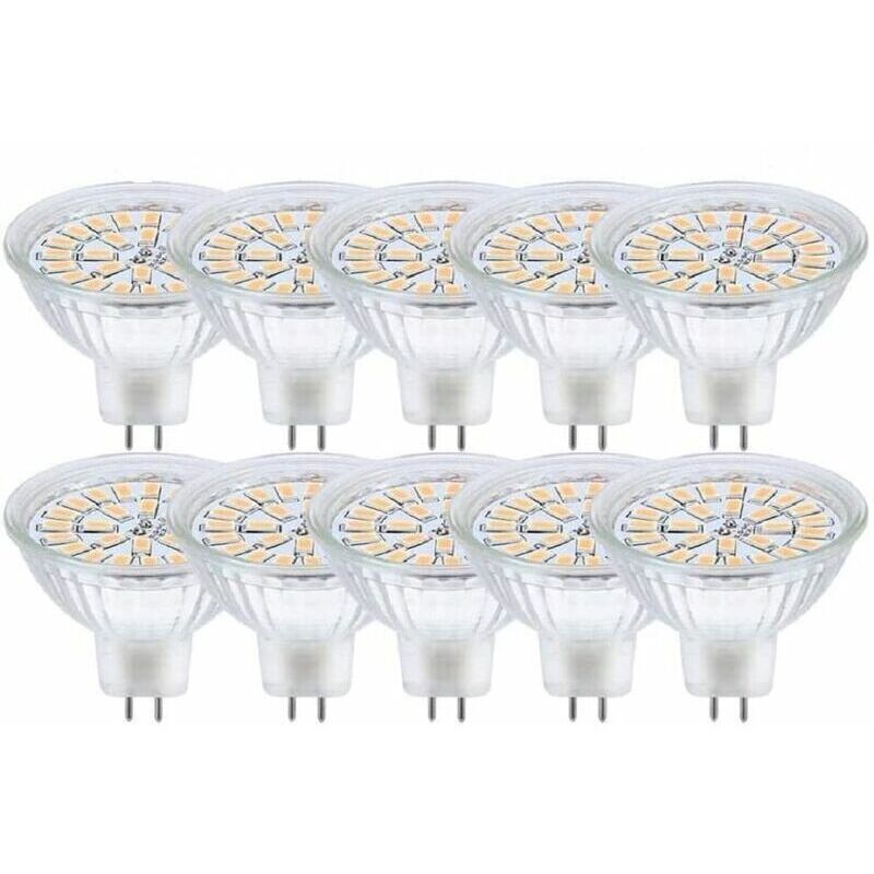 foto del prodotto lablanc lampadina led gu5.3, mr16 led 12v 3w equivalente a lampada alogena da 30w, bianco caldo 3000k, lampadine led non dimmerabili, confezione da