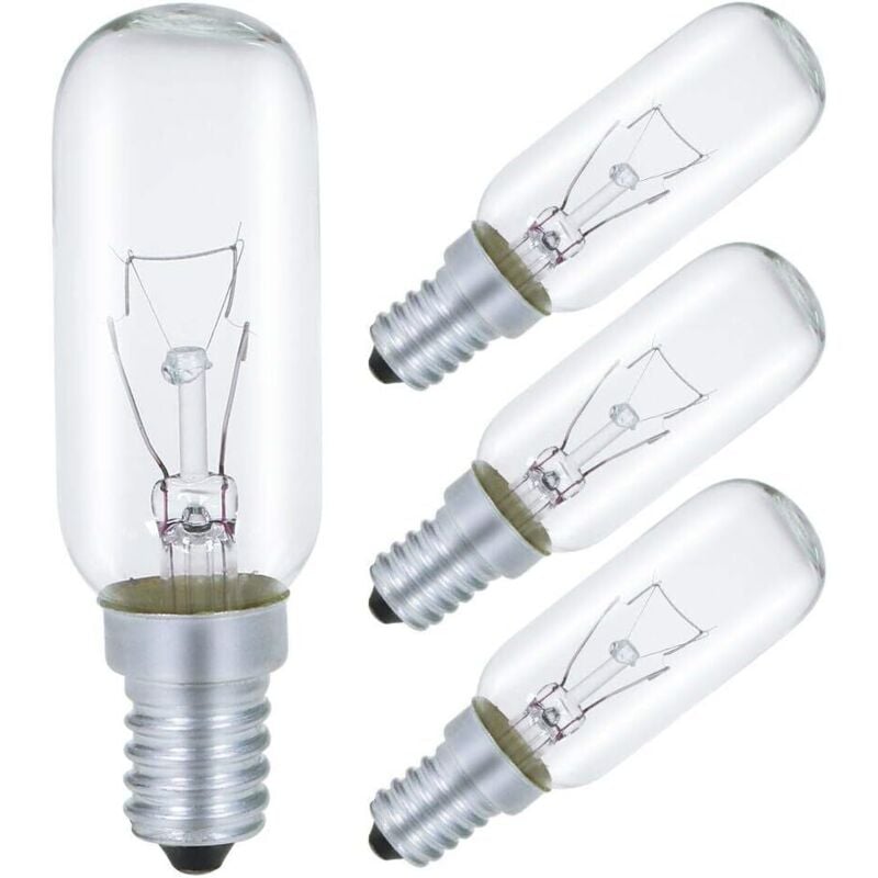 foto del prodotto lablanc lampadina per cappa aspirante e14 40w, lampadina a incandescenza dimmerabile t25 230v bianco caldo 2700k, confezione da 4