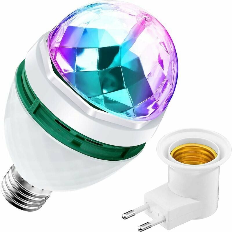 foto del prodotto lablanc lampadina per palcoscenico, lampadina stroboscopica a led rotante, lampadina per feste in discoteca, lampadina per atmosfera multicolore a