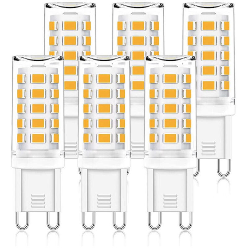 foto del prodotto lablanc lampadine led g9, 5 w equivalenti a lampade alogene da 50 w, 15,5 mm x 51 mm, bianco caldo 3000 k, 500 lm, non dimmerabili, senza