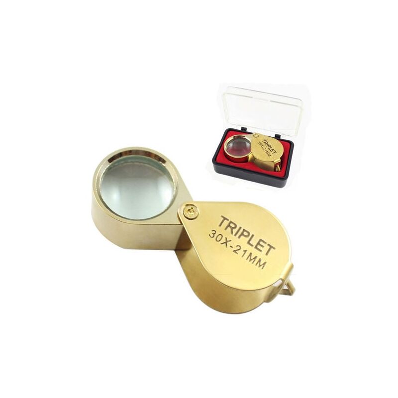 immagine 0 del prodotto lablanc lente d ingrandimento per gioiellieri, 30x, con custodia, pieghevole, tascabile, 30x, lente d ingrandimento per botanico, lente