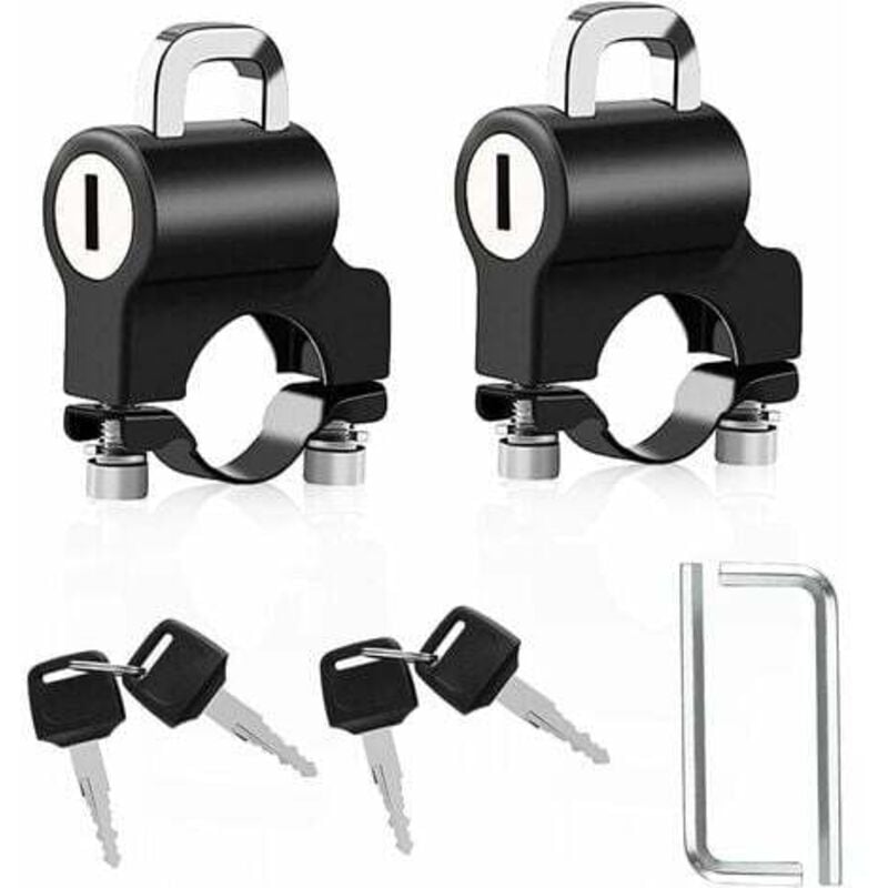 foto del prodotto lablanc lucchetto antifurto per casco da moto, accessorio per moto, lucchetto antifurto per casco con chiavi, lucchetto di sicurezza 2 pezzi 