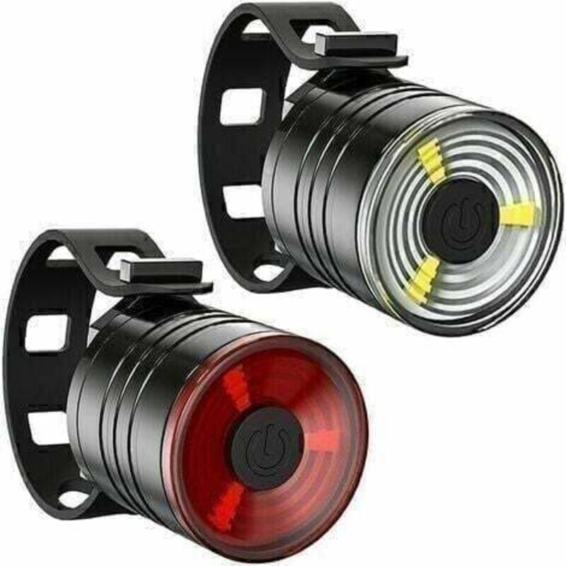 foto del prodotto lablanc luce anteriore e posteriore a led per bicicletta, luce anteriore e posteriore, torcia per bicicletta con batteria