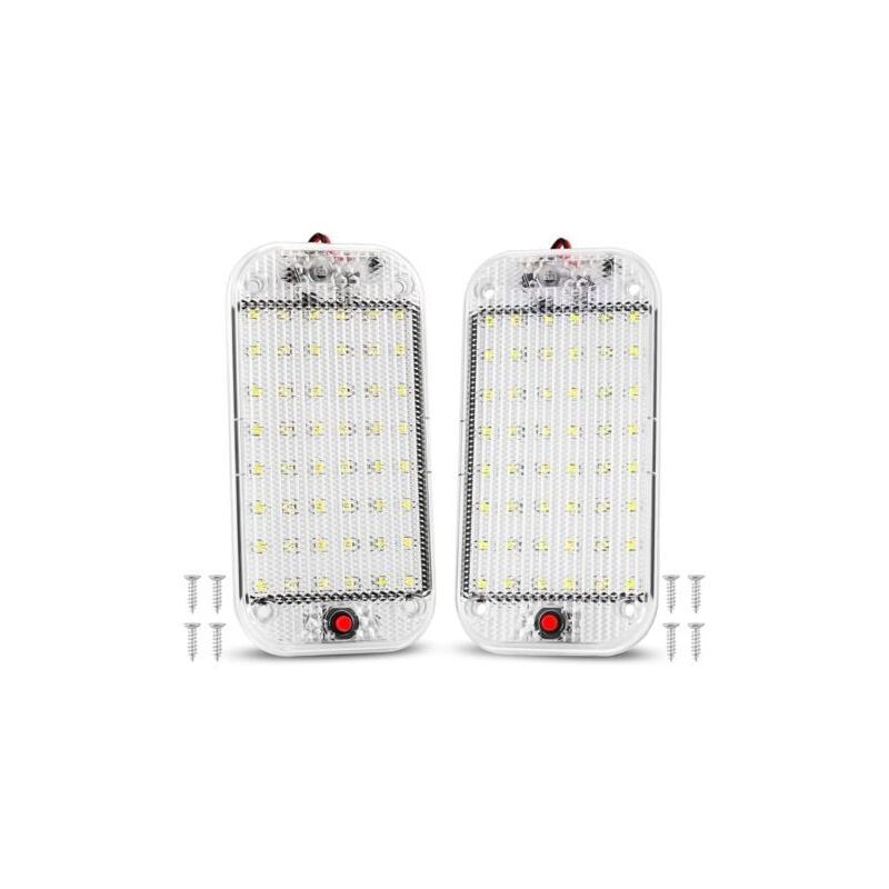 foto del prodotto lablanc luce interna a led da 10 w, 48 led, luce interna universale e brillante con interruttore on off per auto, furgone, camion, camper, barca,