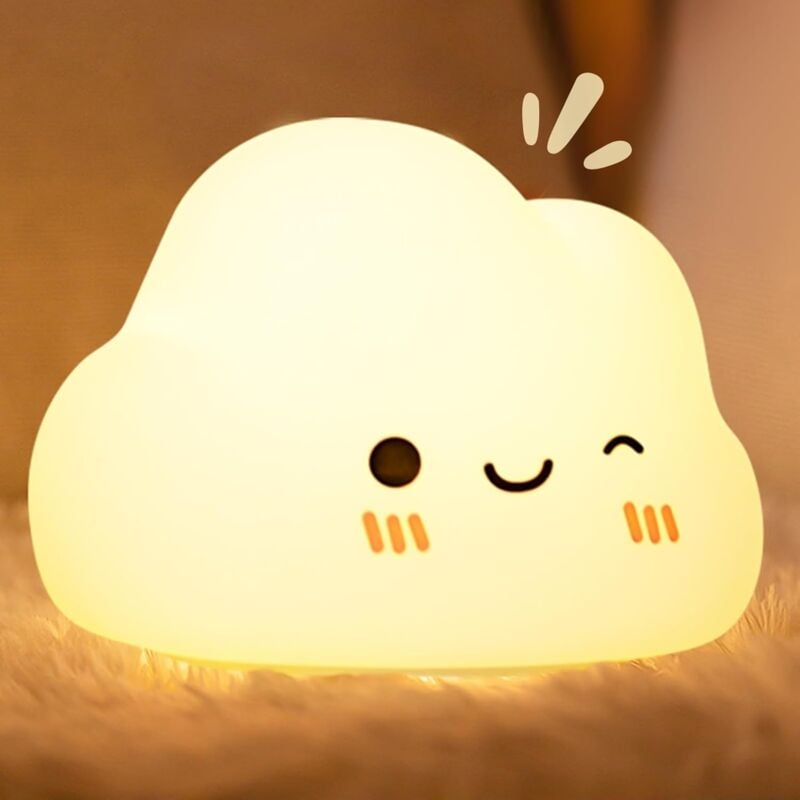 foto del prodotto lablanc luce notturna per bambini cloud baby, ricaricabile, 7 colori, 3 livelli di luminosit , luce notturna per maternit , lampada da comodino per