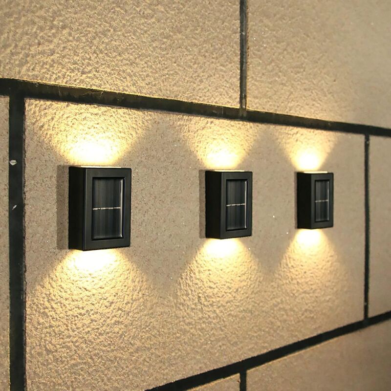 foto del prodotto lablanc luci solari da giardino per esterni, confezione da 4 luci solari da esterno con luce bianca calda, risparmio energetico, luci solari da