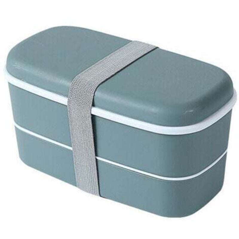 foto del prodotto lablanc lunch box di grande capacit per adulti bento a prova di perdite, senza bpa contenitore per pasti a doppio scomparto con posate e