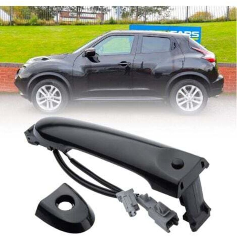 foto del prodotto lablanc maniglia esterna anteriore destra lato guida nera compatibile con nissan f15 2010 2022 80644 1fa5a 80644 3wc2a 80640 3wc2a