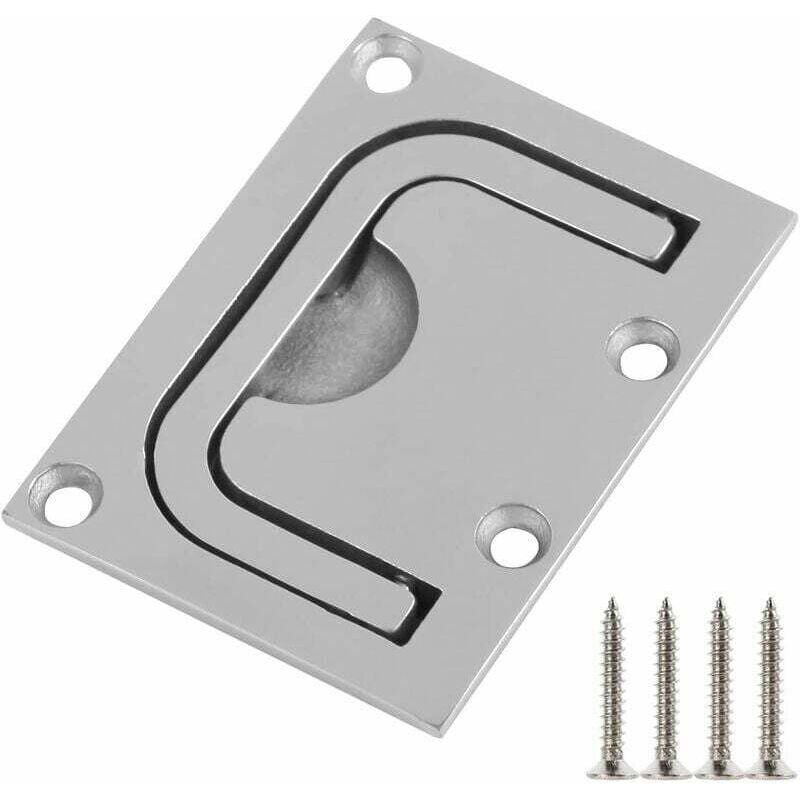 foto del prodotto lablanc - maniglia per boccaporto, 57x76 mm, in acciaio inox 316, per barche, montaggio a filo, per armadietti di yacht marini, adatta per armadietti di barche e yacht marini