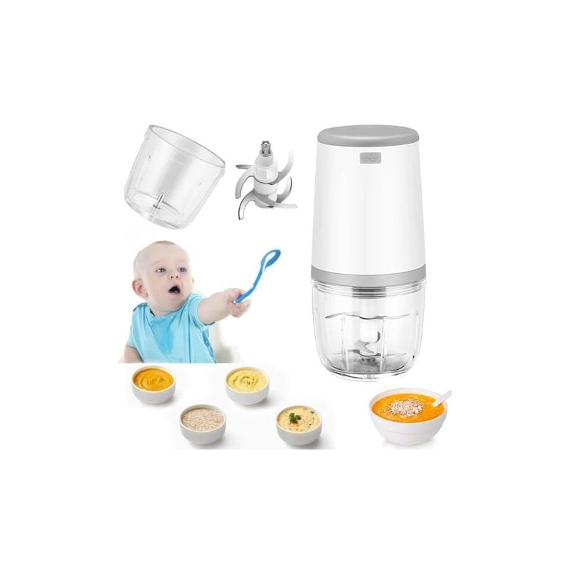 foto del prodotto lablanc mini frullatori per bambini, mini robot da cucina, frullatore per bambini da 300 ml, mini tritatutto elettrico, mini robot da cucina con