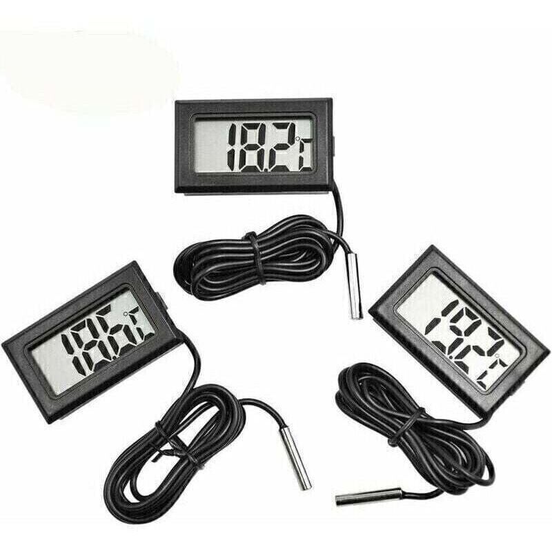 foto del prodotto lablanc mini termometro digitale lcd con sonda di temperatura e sensore per tester di temperatura per frigoriferi, congelatori e acquari 3 pezzi