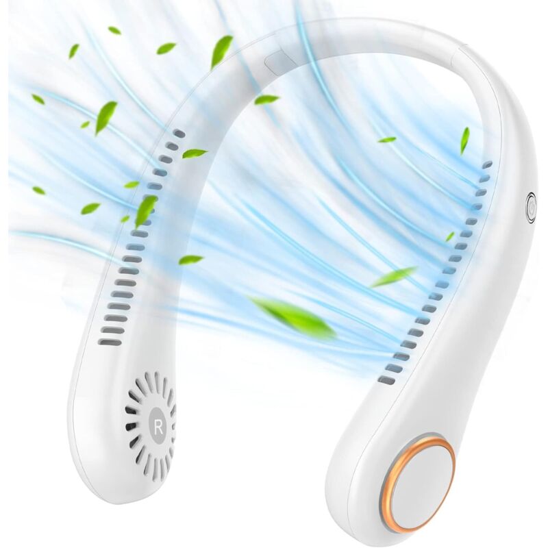 foto del prodotto lablanc mini ventilatore portatile da collo, silenzioso, a mani libere, senza foglie, regolabile a 360 , 3 velocit per attivit indoor e outdoor