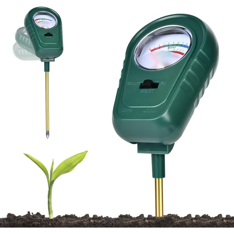 foto del prodotto lablanc misuratore di ph del terreno, tester 3 in 1 per umidit fertilit ph del terreno per la cura delle piante, ideale per giardino, prato,