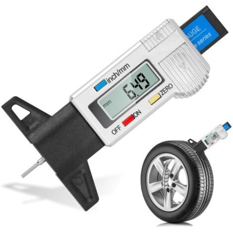 foto del prodotto lablanc misuratore di profondit digitale per pneumatici, misuratori di profondit per pneumatici, misuratore di profondit digitale con display lcd
