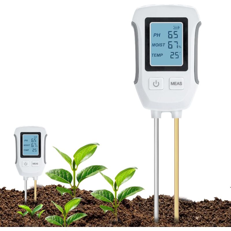 foto del prodotto lablanc misuratore di umidit del terreno tester digitale 3 in 1 per piante con ph umidit temperatura per giardino, prato, agricoltura e piante da