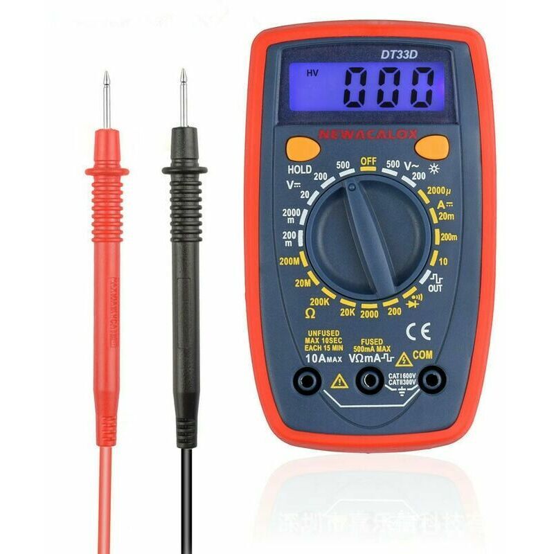 foto del prodotto lablanc multimetro digitale portatile, tester elettrico 2000, multimetro digitale, voltmetro, amperometro, ohmmetro, misura tensione ca e cc,