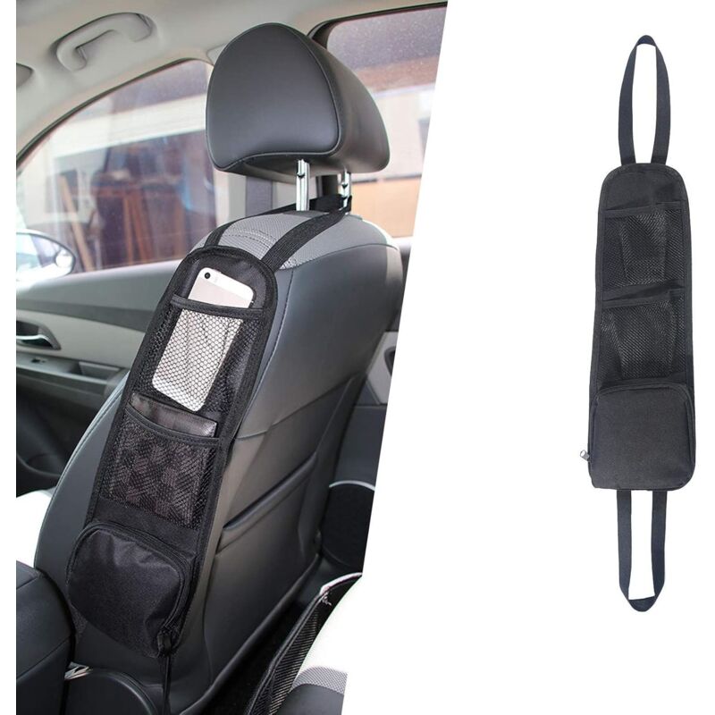 foto del prodotto lablanc organizer laterale per sedili, borsa portaoggetti, porta telefono, tasca in rete per tutti i sedili anteriori dei passeggeri di auto e