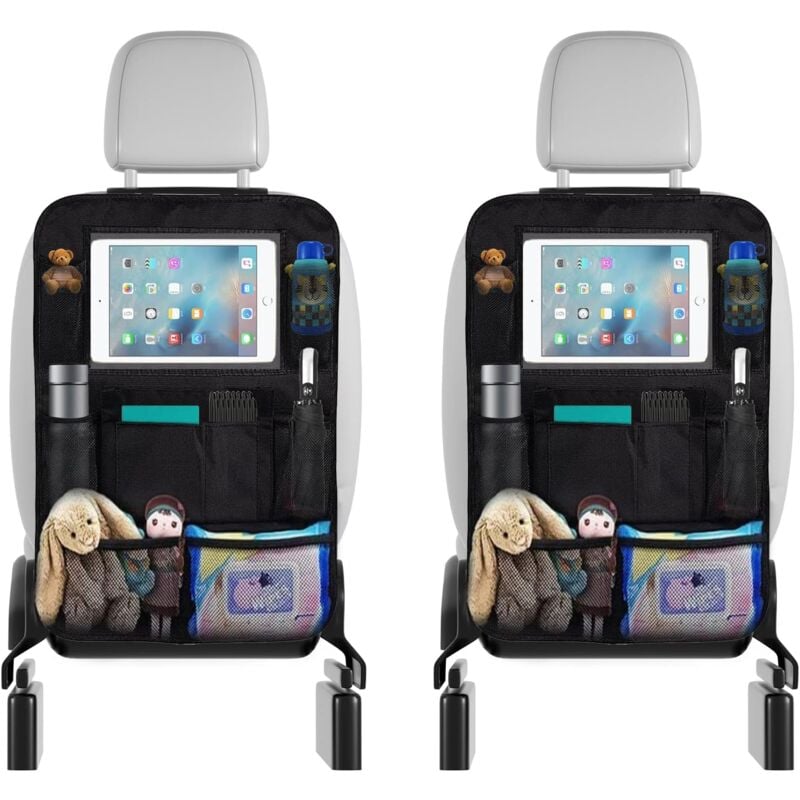 foto del prodotto lablanc organizer per auto per bambini, 2 pezzi, protezione per sedile posteriore auto per bambini con tasca per ipad da 10 pollici, protezione per