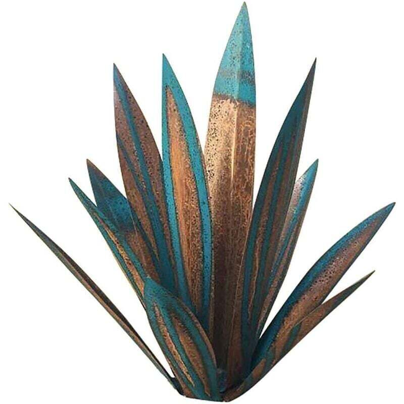 foto del prodotto lablanc ornamento tequila scultura rustica in metallo pianta di agave decorazione per la casa ornamento rustico in metallo dipinto a mano agave