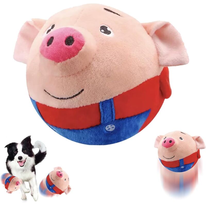 foto del prodotto lablanc palla giocattolo rimbalzante per cani, palla interattiva per giochi con cani, giocattolo interattivo di peluche per cani, giocattolo di