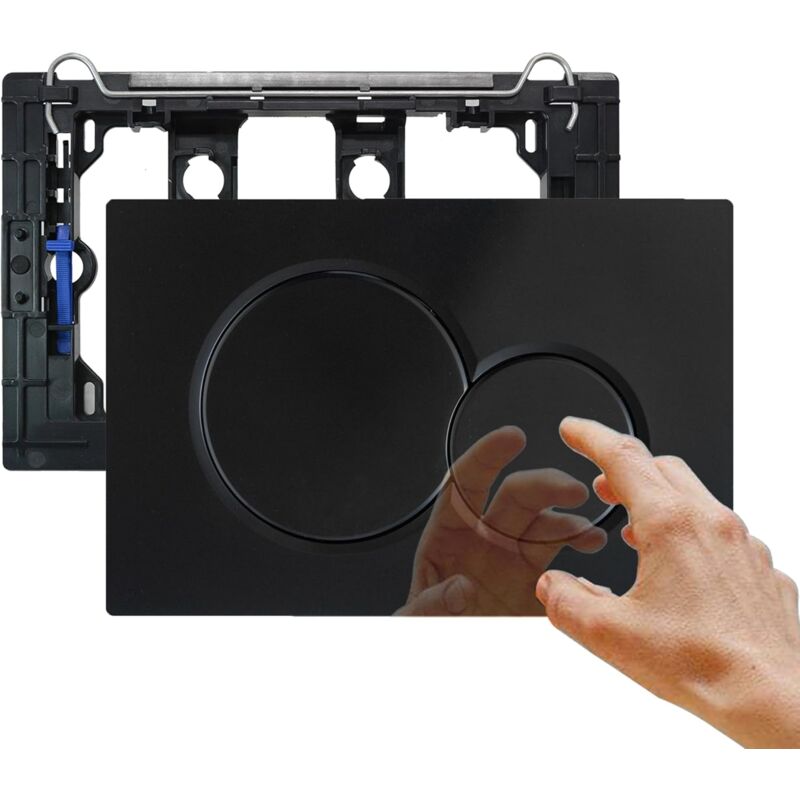 foto del prodotto lablanc placca di comando, piastra di spinta, ricambio per cassetta di scarico wc, vecchio modello, compatibile con geberit sigma01up300 e 320,