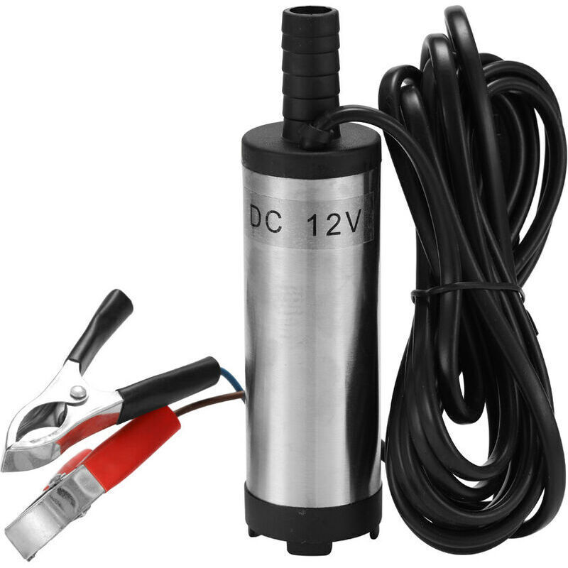 foto del prodotto lablanc pompa sommergibile elettrica argento dc 12v pompe sommergibili in acciaio inossidabile per acqua, olio, cherosene 12 l min strumento di