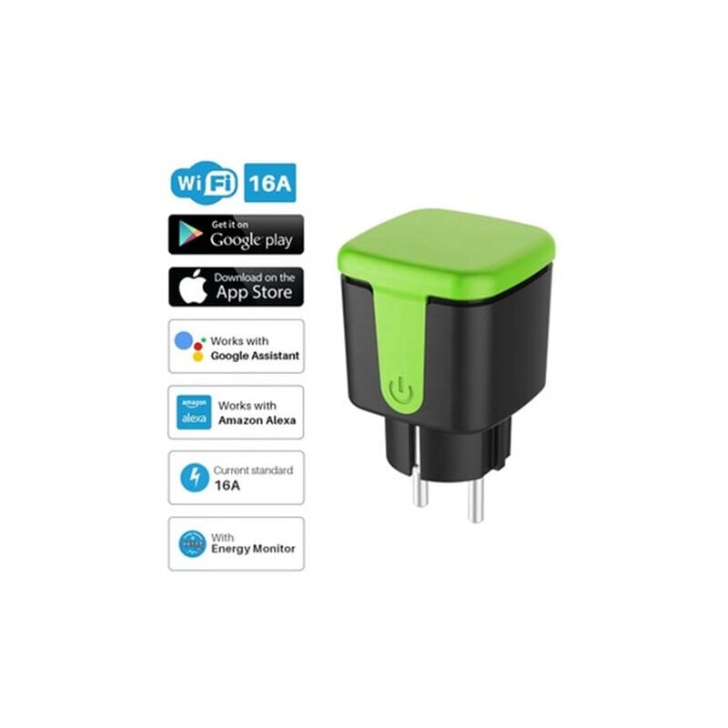 foto del prodotto lablanc presa esterna impermeabile verde, timer, spina intelligente
