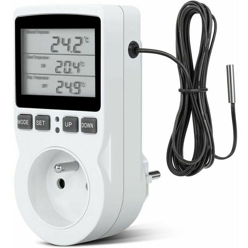 foto del prodotto lablanc presa termostatica, presa timer digitale, presa digitale programmabile con sonda, timer digitale programmabile, presa termostatica per