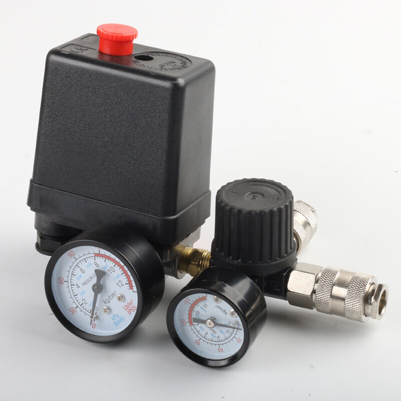 foto del prodotto lablanc pressostato, compressore d aria, regolatore di pressione del compressore con manometro, valvola di regolazione