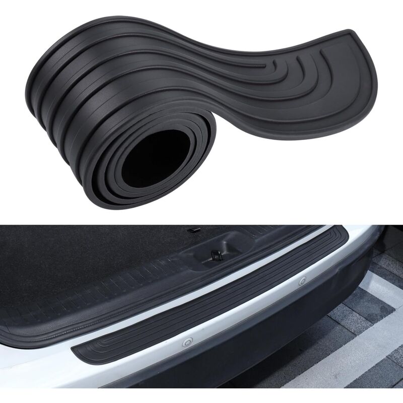 foto del prodotto lablanc protezione paraurti auto, 90 cm x 7 cm in gomma per soglia di carico, protezione paraurti posteriore autoadesiva, compatibile con la