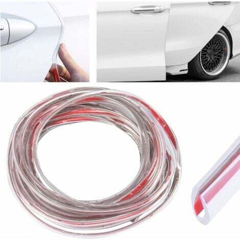 foto del prodotto lablanc protezione per portiera auto, 5 m, guarnizione per bordi auto a forma di u trasparente 