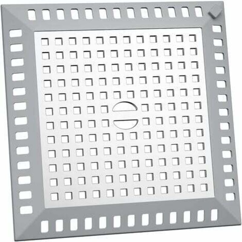 foto del prodotto lablanc raccogli capelli per doccia 12,2 x 12,2 cm, filtro anti intasamento quadrato in acciaio inox per lavello da cucina, per bagno e cucina