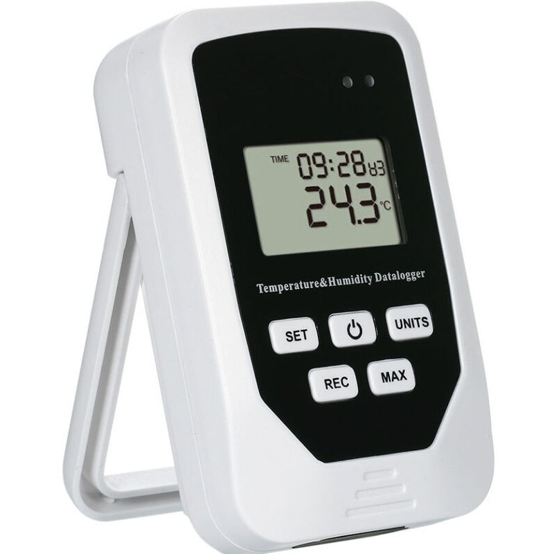 foto del prodotto lablanc registratore di temperatura e umidit termometro e igrometro elettronico libro blu senza batteria bianco 